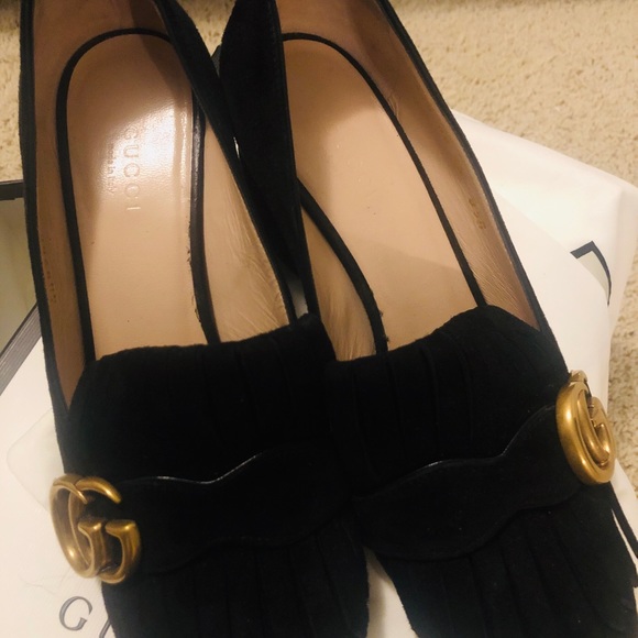 The suede mid-heel pump - Picture 4 of 8